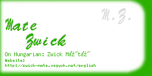 mate zwick business card